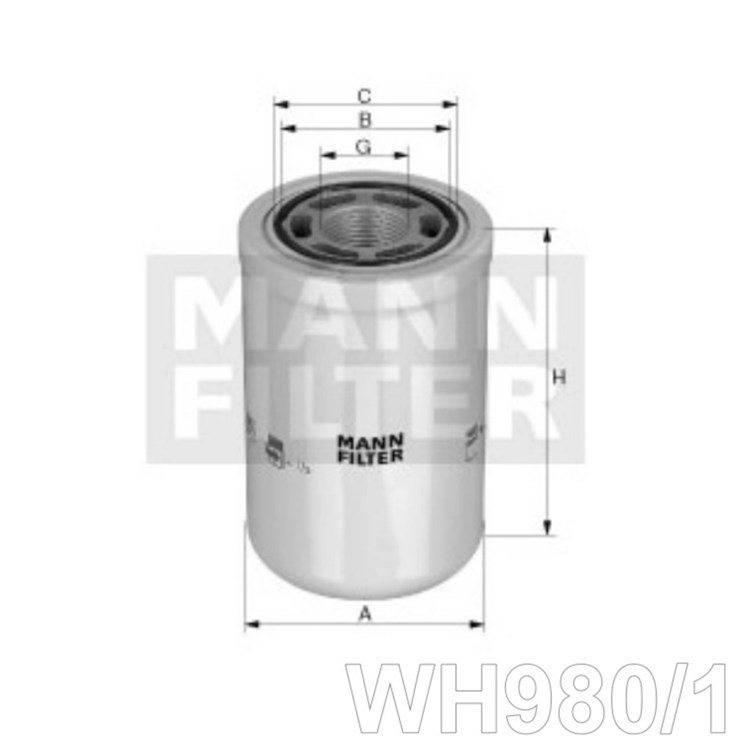 Lọc dầu Mann Filter Wh980/1